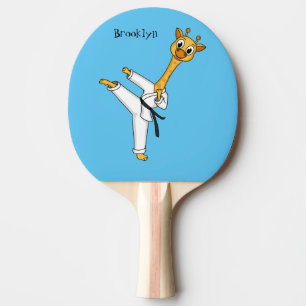 Kung Fu giraffe Cartoon Illustration Tischtennis Schläger
