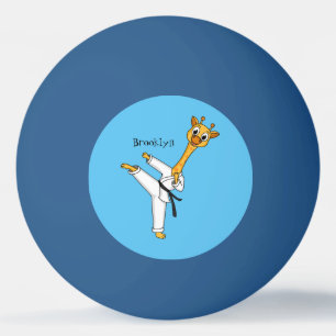 Kung Fu giraffe Cartoon Illustration Tischtennisball