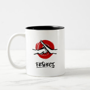 Kung Fu - Kampfkunst - Achtung Zweifarbige Tasse