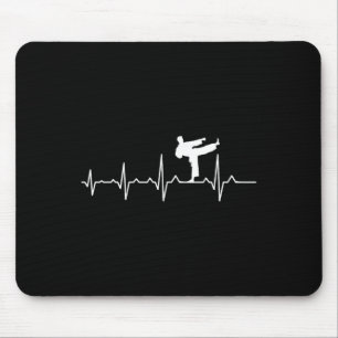 Kung Fu Karate Herzschlag Schwarzgurtel Kampfsport Mousepad