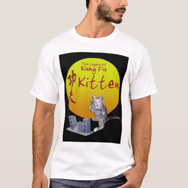 Kung Fu Kätzchen T-Shirt (Vorderseite)