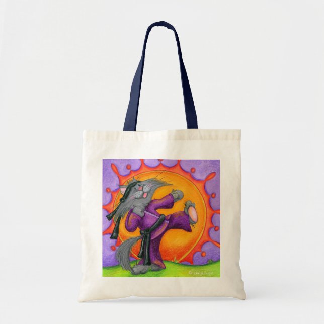 Kung Fu Kitty-/Lebensmittelgeschäft-Taschen-Tasche Tragetasche (Vorne)