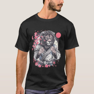 Kung Fu Lion Sakura Mma Kickboxen Judo Taekwondo T-Shirt