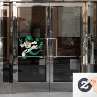 Kung Fu Lizard Zombie Fensteraufkleber