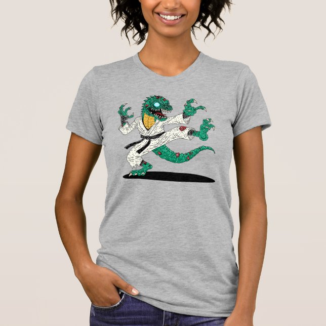 Kung Fu Lizard Zombie T-Shirt (Vorderseite)