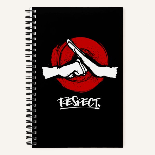 Kung Fu - Martial Arts - Respektieren Notebook Notizbuch (Vorderseite)