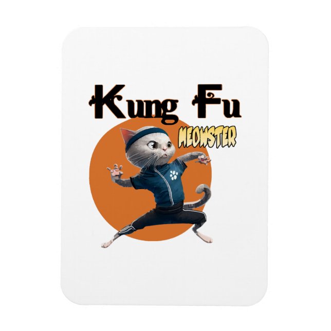 Kung Fu Meowster Magnet (Vertikal)