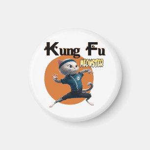 Kung Fu Meowster Magnet