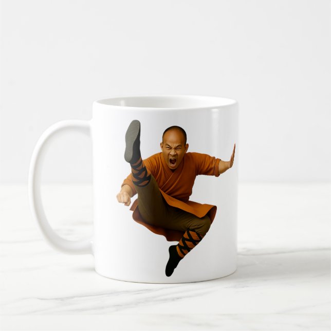 Kung-Fu-Mönch Kaffeetasse (Links)