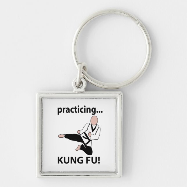 Kung Fu Practicing Kung Fu Schlüsselanhänger (Vorne)