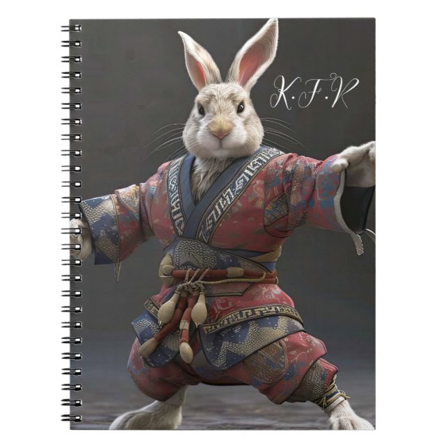 Kung Fu Rabbit Notizblock (Vorderseite)