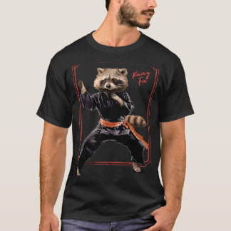 Kung Fu Raccoon Ninja Team Trash Material T-Shirt