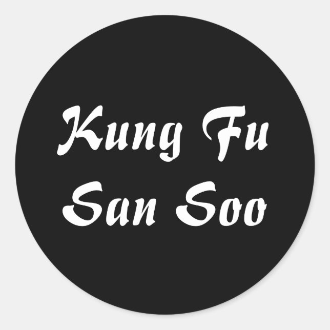 Kung Fu San Soo Runder Aufkleber (Vorderseite)