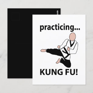 Kung Fu Schwarzgurtel Kampfsport Postkarte