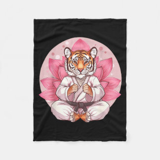 Kung Fu Tiger Lotus Flower Kickboxen Taekwondo Fleecedecke