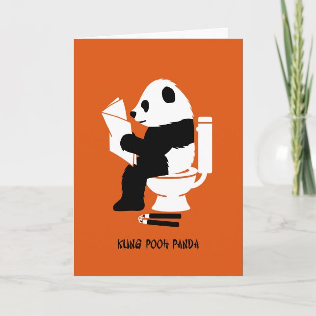 Kung Pooh Panda Funny Geburtstag Karte (Vorderseite)