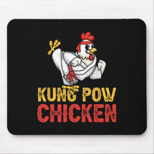 Kung Pow Huhn Lustig Karate Huhn Ninja Ein Krieger Mousepad