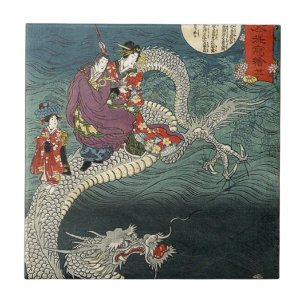 Kunisada II Der Drache Fliese