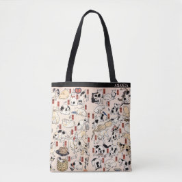 Kuniyoshi Cats – Japanese Ukiyo-e – Custom Text Tasche