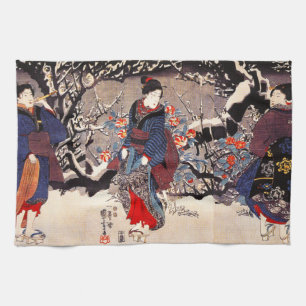 Kuniyoshi drei Frauen-Geschirrtuch Küchentuch