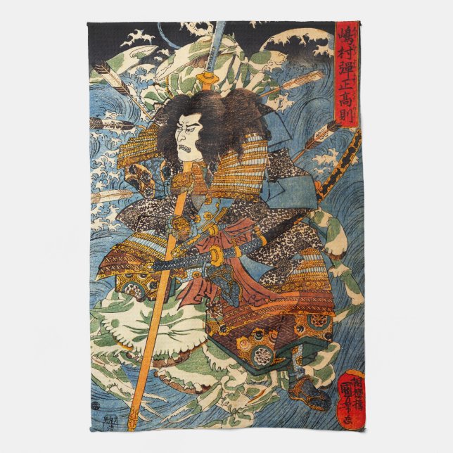 Kuniyoshi Samurai Küchentuch (Vertikal)