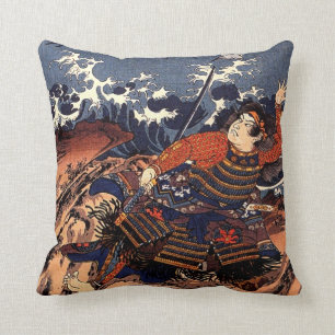 Kuniyoshi Tamomori gebunden an einem enormen Anker Kissen