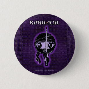 KUNOICHI lila Knopf Button