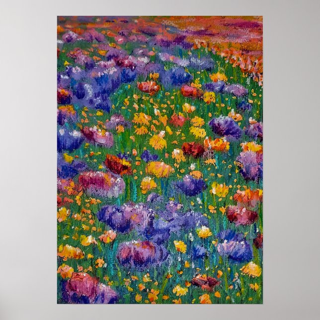 Kunskarte "Painted Dreams" Freundliche Blume! Poster (Vorne)