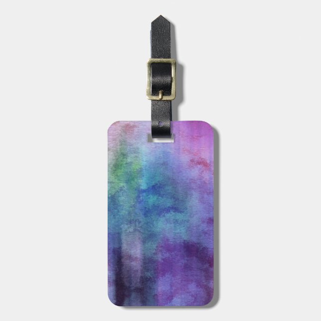 Kunst abstrakter Watercolorhintergrund auf Papier Gepäckanhänger (Vorderseite vertikal)
