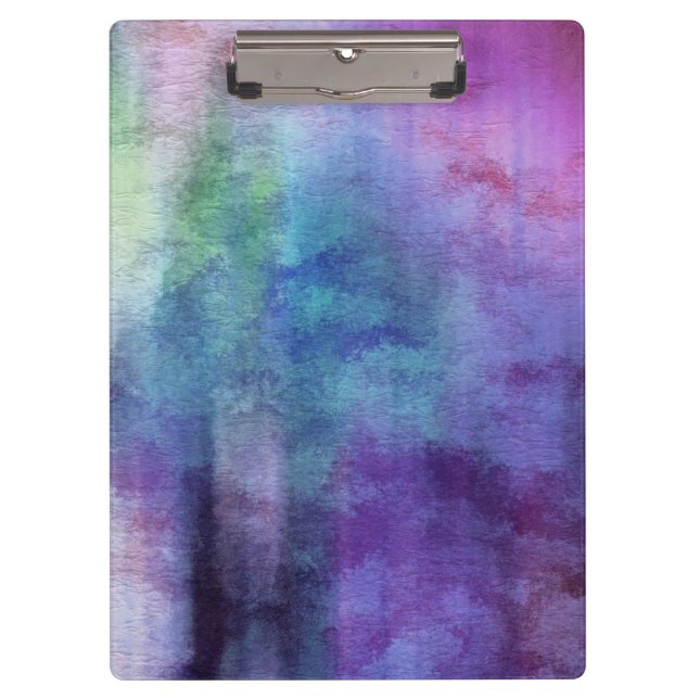 Kunst abstrakter Watercolorhintergrund auf Papier Klemmbrett (Vorderseite)