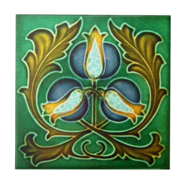 Kunst AN020 Nouveau Wiedergabe-Antiken-Fliese Fliese (Vorderseite)