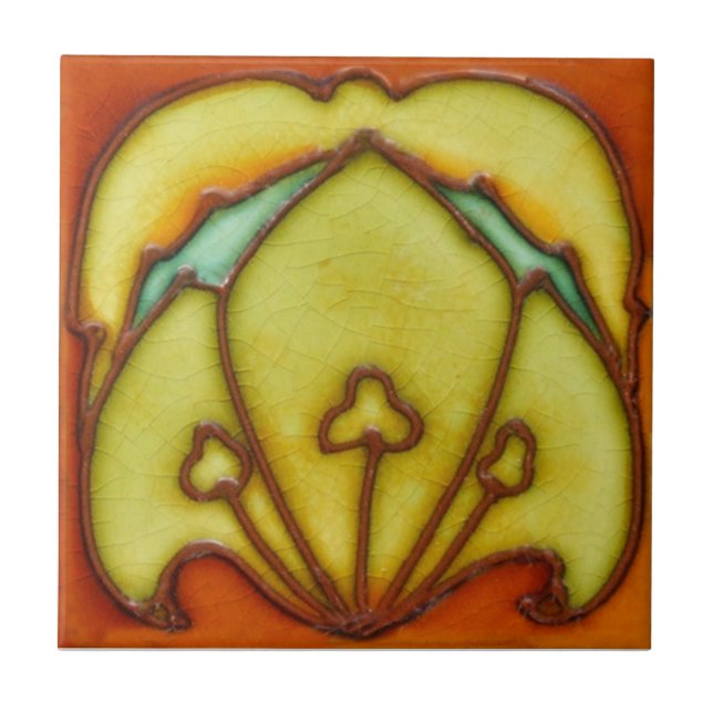 Kunst AN039 Nouveau Wiedergabe-Antiken-Fliese Fliese (Vorderseite)