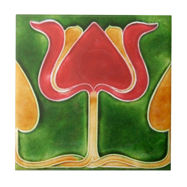 Kunst AN062 Nouveau Wiedergabe-Antiken-Fliese Fliese (Vorderseite)