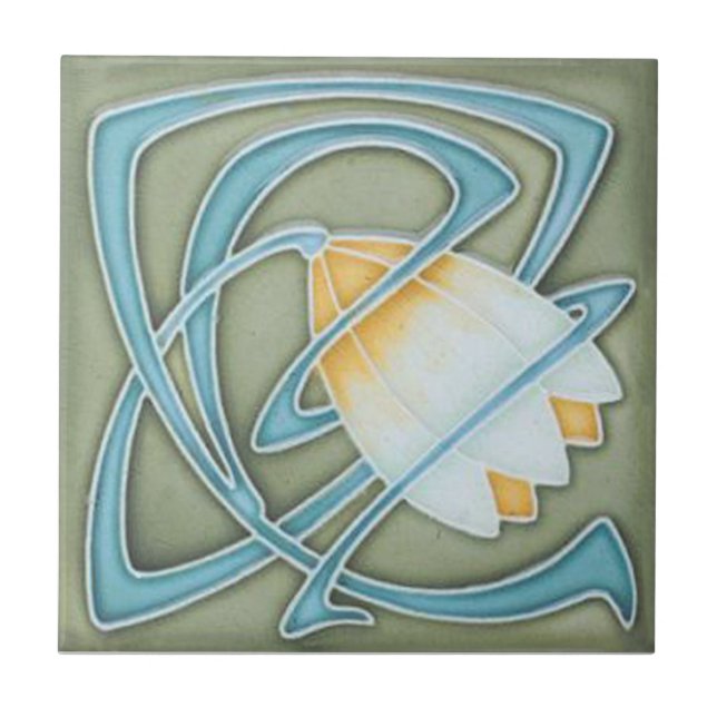 Kunst AN084 Nouveau Wiedergabe-Antiken-Fliese Fliese (Vorderseite)