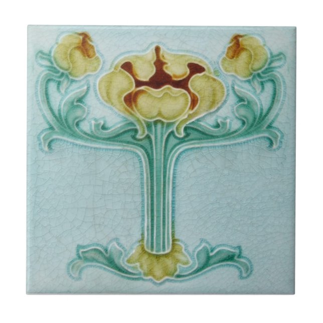 Kunst AN086 Nouveau Wiedergabe-Antiken-Fliese Fliese (Vorderseite)