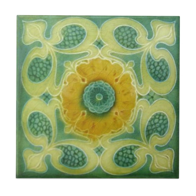 Kunst AN095 Nouveau Wiedergabe-Antiken-Fliese Fliese (Vorderseite)