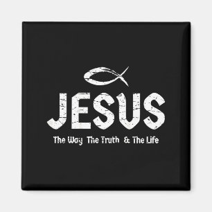 (Kunst auf der Rückseite) Bibel Johannes 14_6 Jesu Magnet