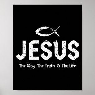 (Kunst auf der Rückseite) Bibel Johannes 14_6 Jesu Poster