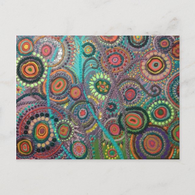 Kunst auf einer Postkarte (Pfau) (Vorderseite)