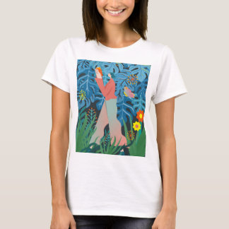 Kunst, Buch Lady. T-Shirt