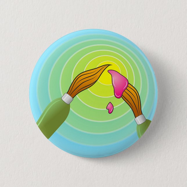 Kunst-Bürsten Button (Vorderseite)