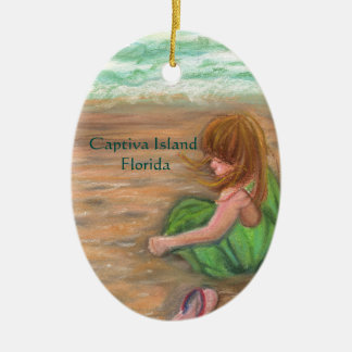 Kunst Captiva Insel-Prinzessin-Florida Keramik Ornament