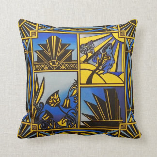 Kunst-Deko-Blaukissen Kissen