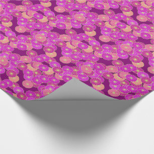 Kunst-Deko-Blumenmuster - Schatten von violettem, Geschenkpapier