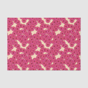Kunst-Deko-Blumenmuster - tiefrosa und Pfirsich Seidenpapier