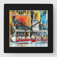 Kunst-Deko-Boston-Schwan-Boote