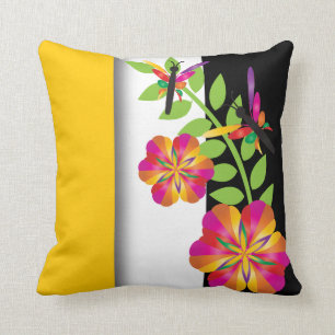 Kunst-Deko-bunte mit Blumenlibelle Kissen
