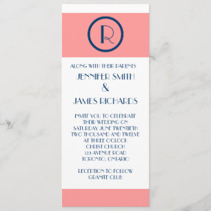 Kunst-Deko, der Einladungs-korallenrotes Einladung