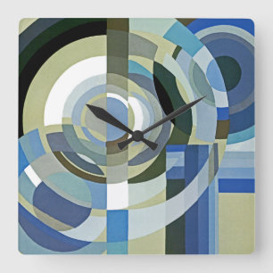 Kunst-Deko-Entwurf #1 bei Emporio Moffa Quadratische Wanduhr