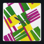 Kunst-Deko-Entwurf #8 bei Emporio Moffa Quadratische Wanduhr<br><div class="desc">Vintager Kunst-Dekoentwurf.</div>